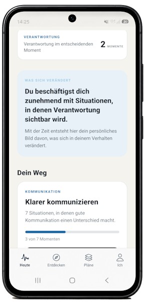 Ich-Bereich und persönliche Reflexion in der Valorias App