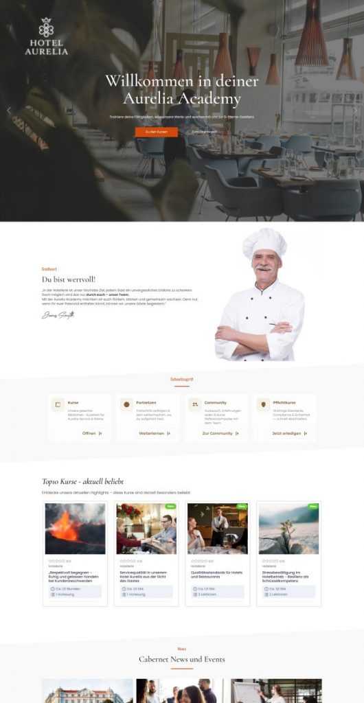 E-Learning Hotel Demo-Seite